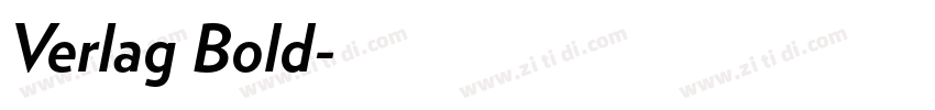 Verlag Bold字体转换